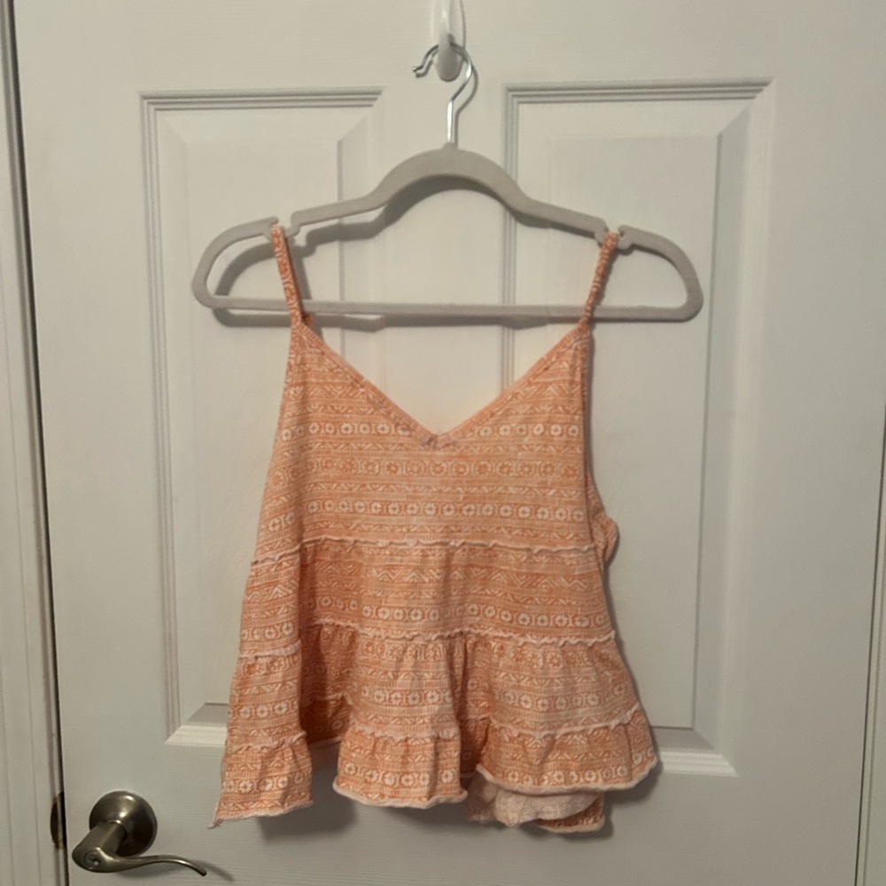 American Eagle Peach Patterned Women's Top